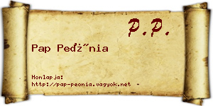 Pap Peónia névjegykártya